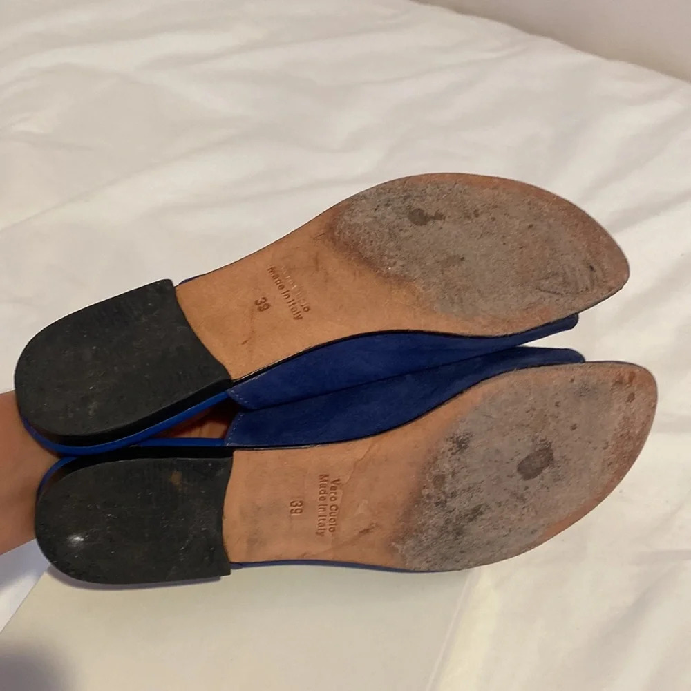 Tiffany Blue Suede Sandals size 39 US size 8 - Picture 6 of 6